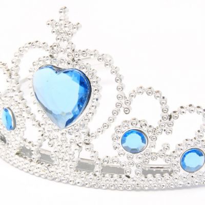 Ice Blue heart stone plastic tiara