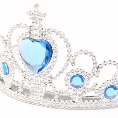 Ice Blue heart stone plastic tiara