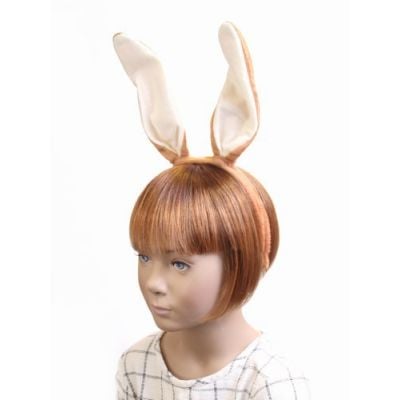 Brown fabric rabbit ears aliceband
