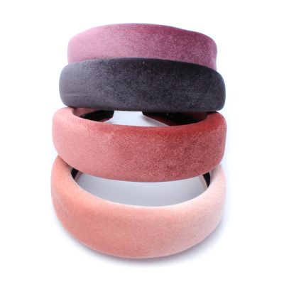 4cm wide padded velvet aliceband