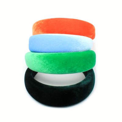 4cm wide bright padded velvet aliceband