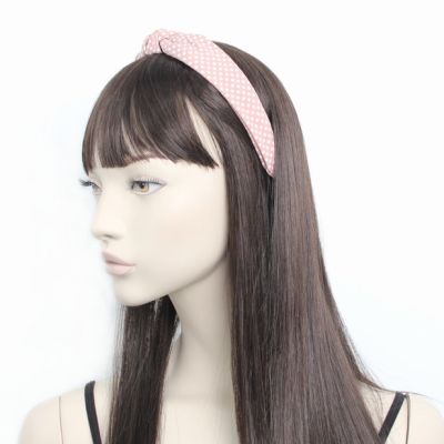 2.7cm wide polka dot print knotted aliceband