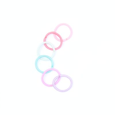 Mini elastics - Pastels - Card of 12 - 2mm thick