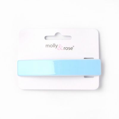 Coloured acrylic barrette clip 8.5x1.5cm