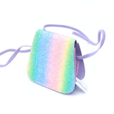 Rainbow glitter saddle bag 10x12x4cm