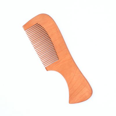 16cm wooden hair comb with handle