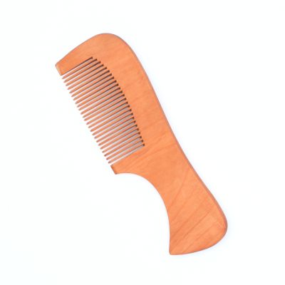 16cm wooden hair comb with handle