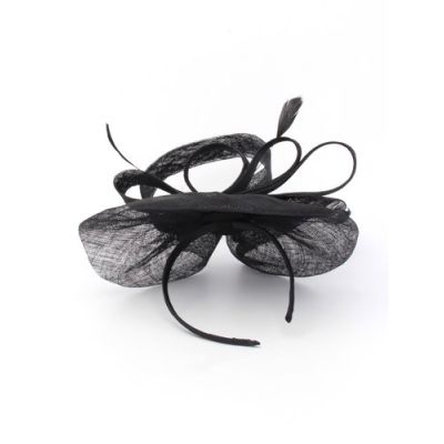 © Style Amelia. Large black fascinator on an aliceband