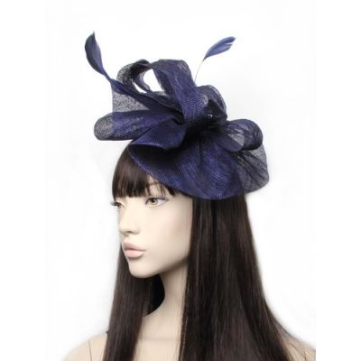 © Style Amelia. Large navy fascinator on an aliceband.