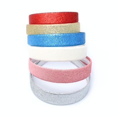 2.5cm wide glitter fabric aliceband