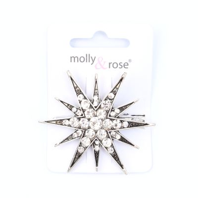 Crystal star hair clip 5.5cm
