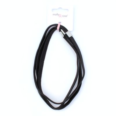 Elastic bandeau - Black - Card of 3 - 1cm thick