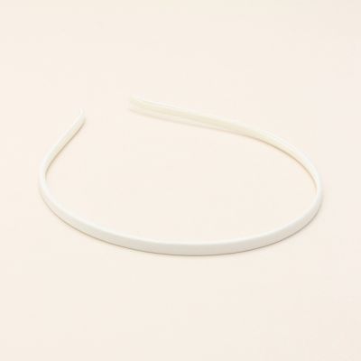 5mm wide Ivory satin fabric aliceband