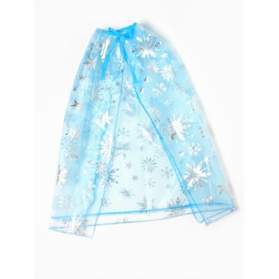 Childrens cape with snowflakes and tie fastening