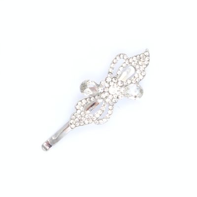 Victorian style crystal hair slide. 6cm