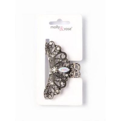 Vintage style ornate filigree clamp 7cm.