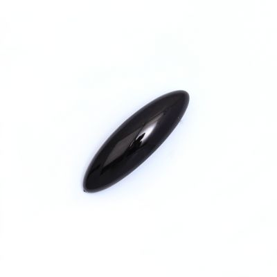 Acrylic black oval barrette clip 6cm