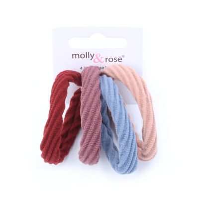 Textured elastics - Autumn mix - Card of 4 - 1cm thick