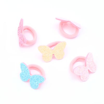 Jersey elastics - Butterfly motif - Card of 2 - 7mm thick