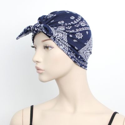 Paisley print soft fabric head turban