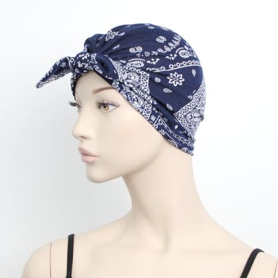 Paisley print soft fabric head turban