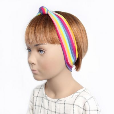Childrens rainbow striped bandeau.