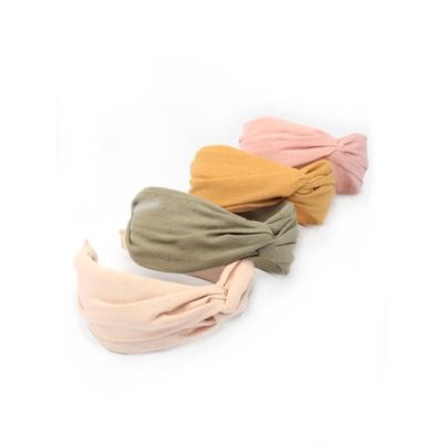 7cm wide fabric twisted front cotton mix aliceband