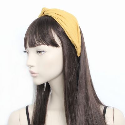 7cm wide fabric twisted front cotton mix aliceband