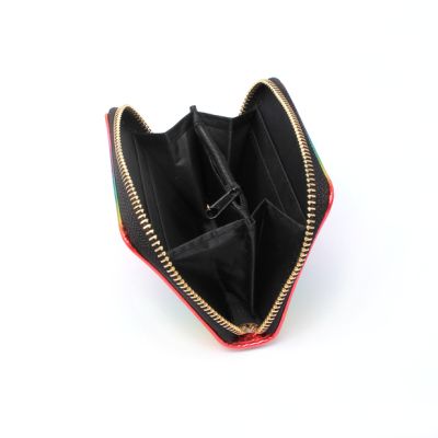 Metallic rainbow zip purse 11x8cm