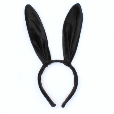 Black fabric rabbit ears aliceband