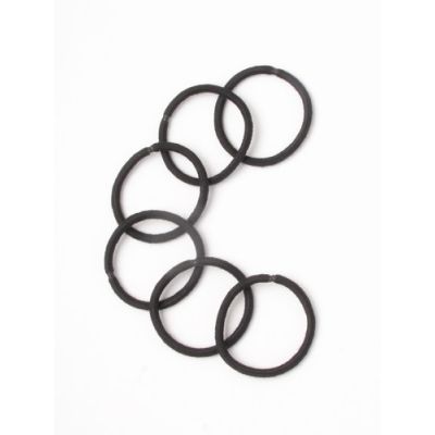 Cotton elastic - Black - Card of 6 - 4mm thick