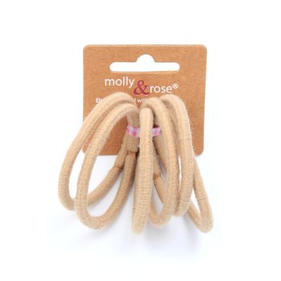 Cotton elastics - Blonde - Card of 6 - 4mm thick