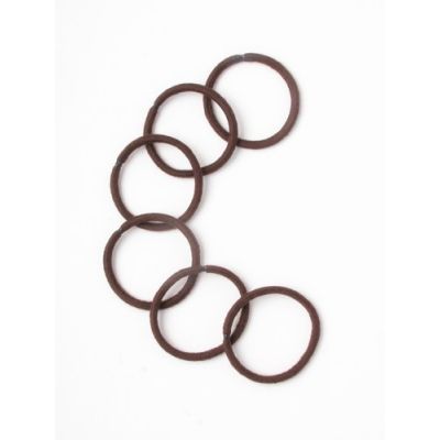 Cotton elastics -  Brown - Card of 6 - 4mm thick