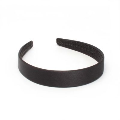 2.5cm black satin aliceband