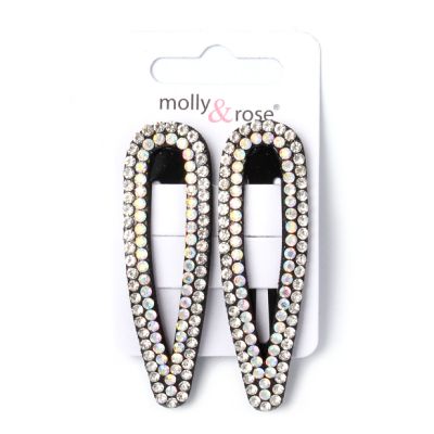 Reduced due to quality. Card of 2 Black diamante sleepies. 7cm