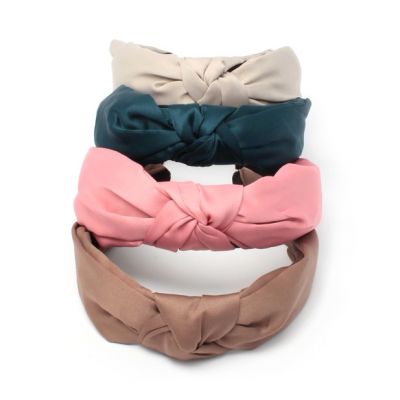 2.8cm wide satin knotted top aliceband
