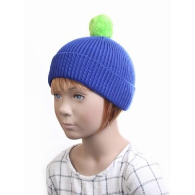 Childrens sized knitted bobble hat.