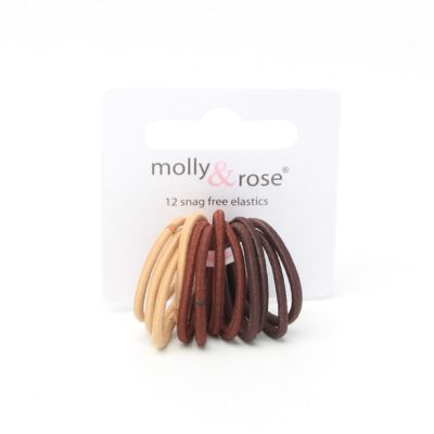 Mini elastics - Browns - Card of 12 - 2mm thick