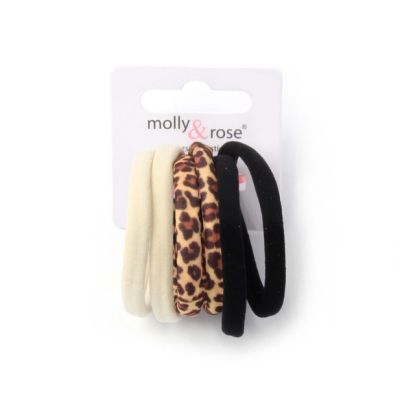 Jersey elastics - Assorted - Card of 6 - 7mm thick