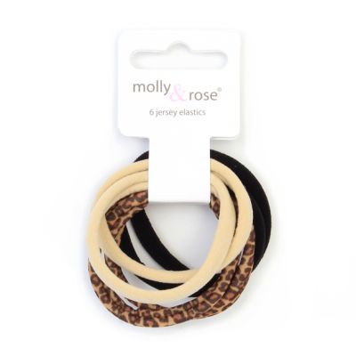 Jersey elastics - Assorted - Card of 6 - 7mm thick