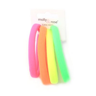 XL jersey elastic - Neons - Card of 4 - 1cm thick