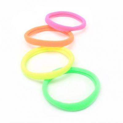 XL jersey elastic - Neons - Card of 4 - 1cm thick