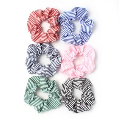 Regular - Coloured stripes scrunchie. Dia.10cm