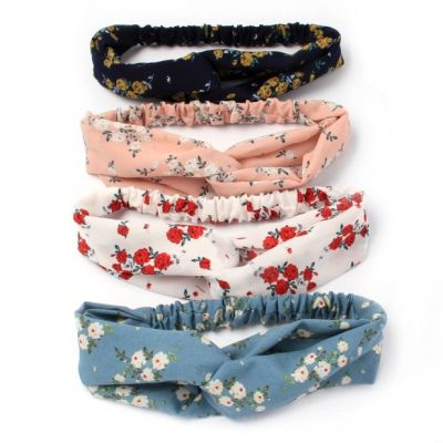 Floral print bandeau with front link detail