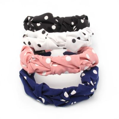 3cm ruched polka dot aliceband