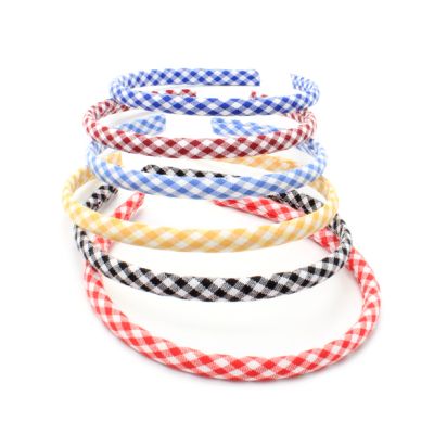 1cm wide Gingham aliceband