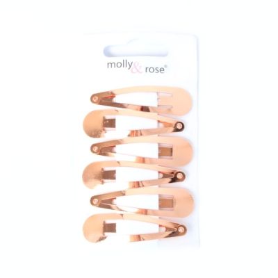Card of 6 Rose Gold colour sleepies.5cm