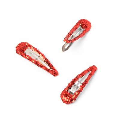 Card of 6 Red glitter sleepies. 5cm