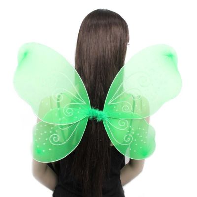 Green net fairy wings 52x45cm