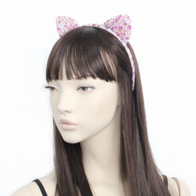 Floral print Cat ears aliceband